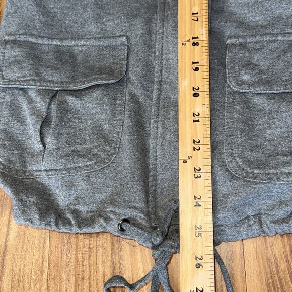 Kut from the Kloth small cinch waist Grey lightweight Zip Up Snap utility jacket - Picture 4 of 4